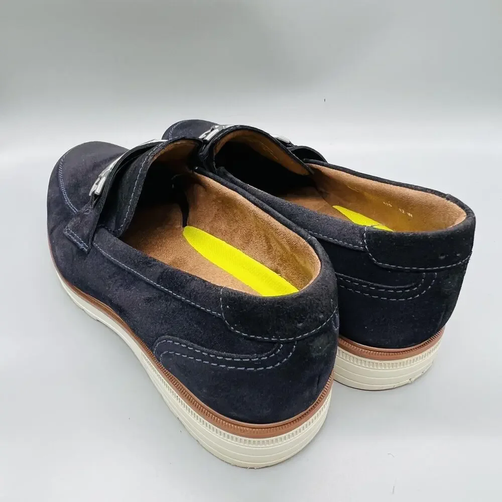 Florsheim Shoes Mens 12 Blue Suede Comfortech Bit Loafers Slip On Casual Comfort